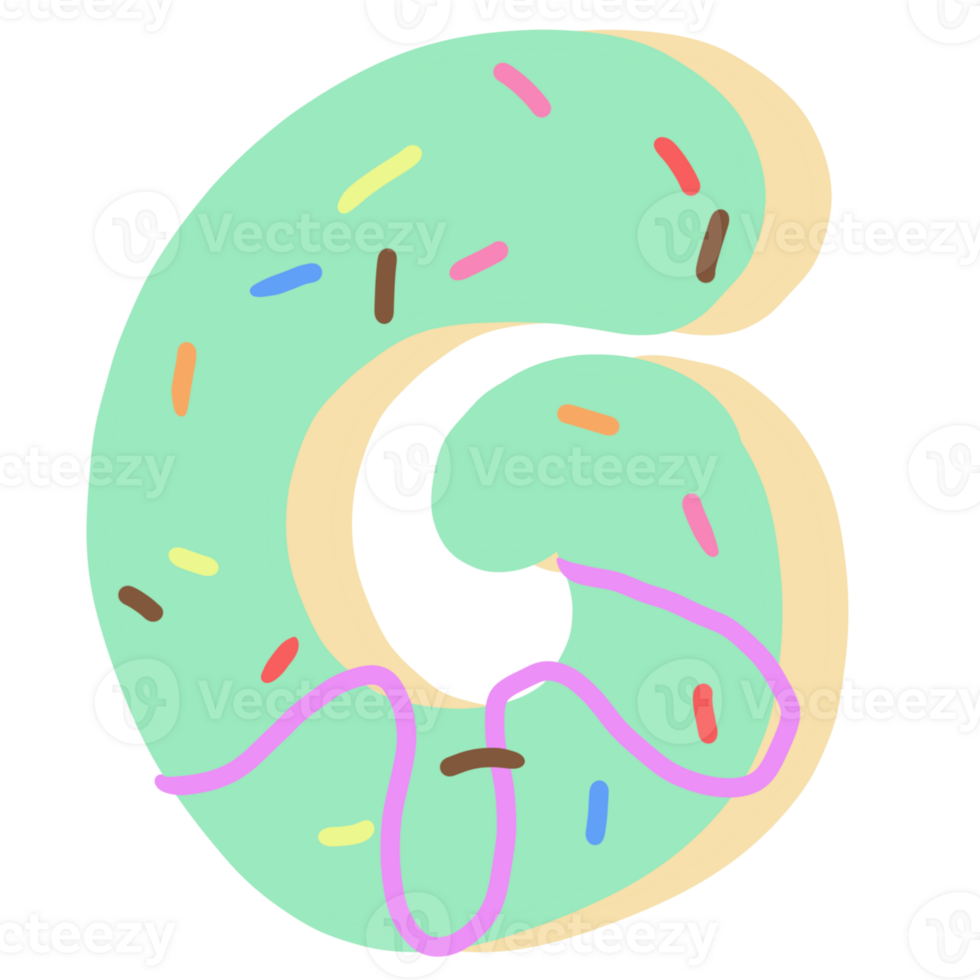 Donut sign icing upper latters of donuts. png