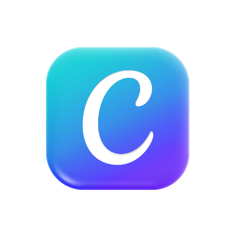 Canva 3d icon png