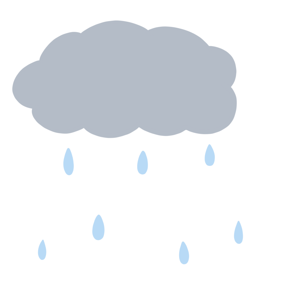 rain clouds and rain drops png