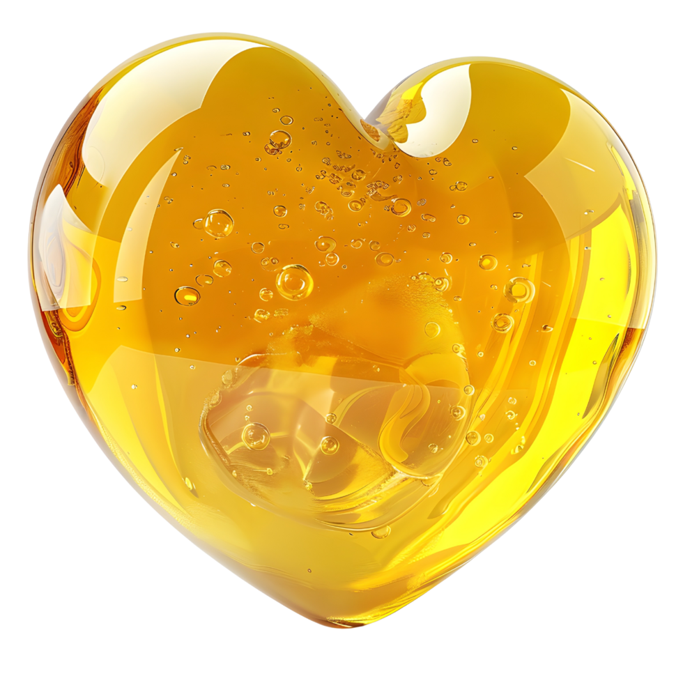 Yellow heart bubble png