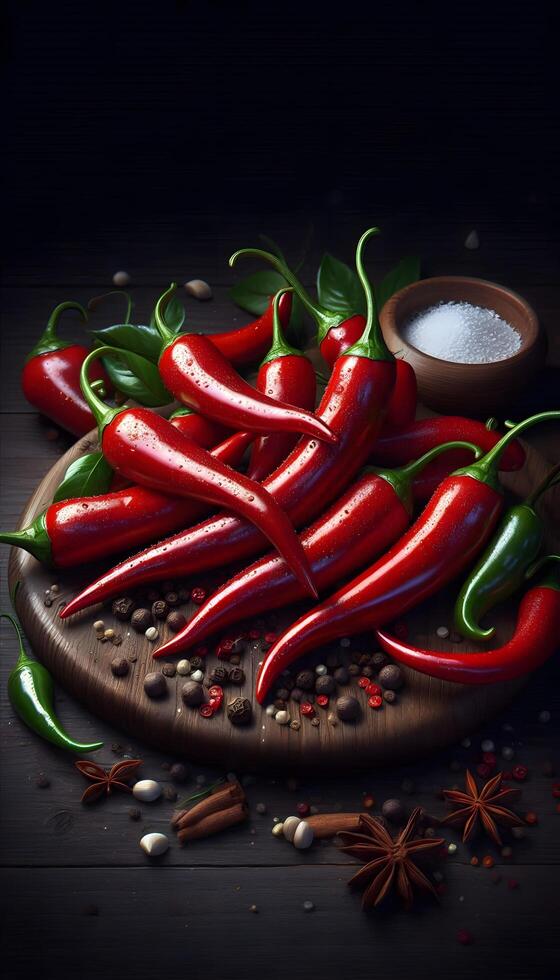 chili peppers red photo