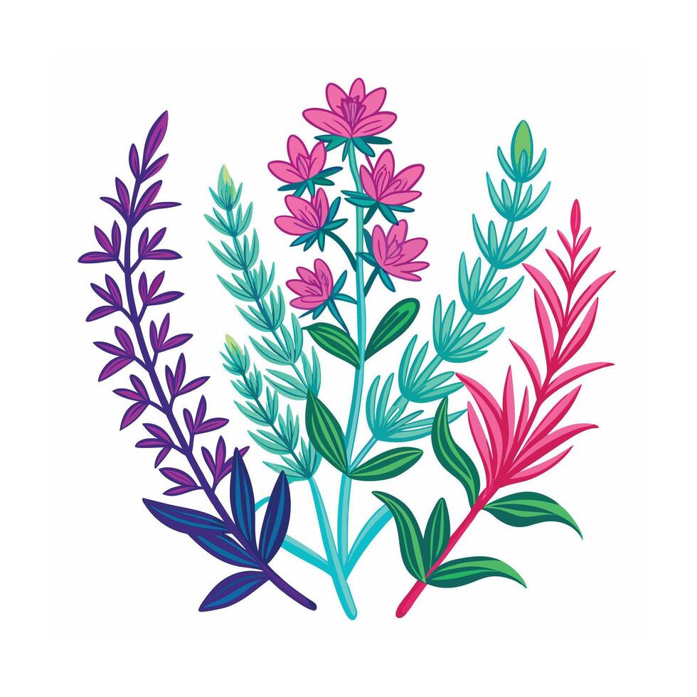 Realistic Beautiful Herbs Illustration vector