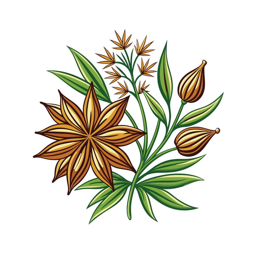 Realistic Beautiful Herbs Illustration vector