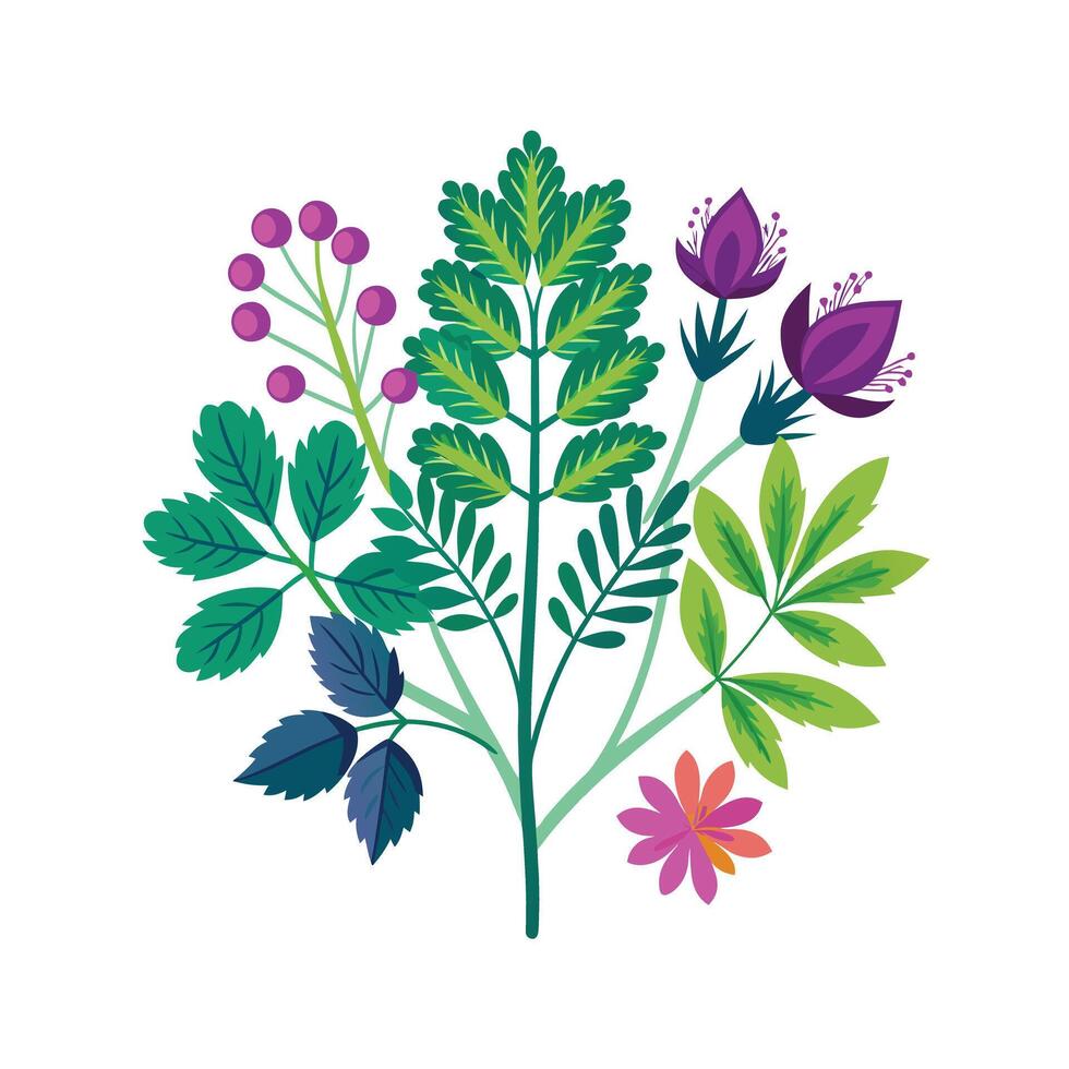 Realistic Beautiful Herbs Illustration vector
