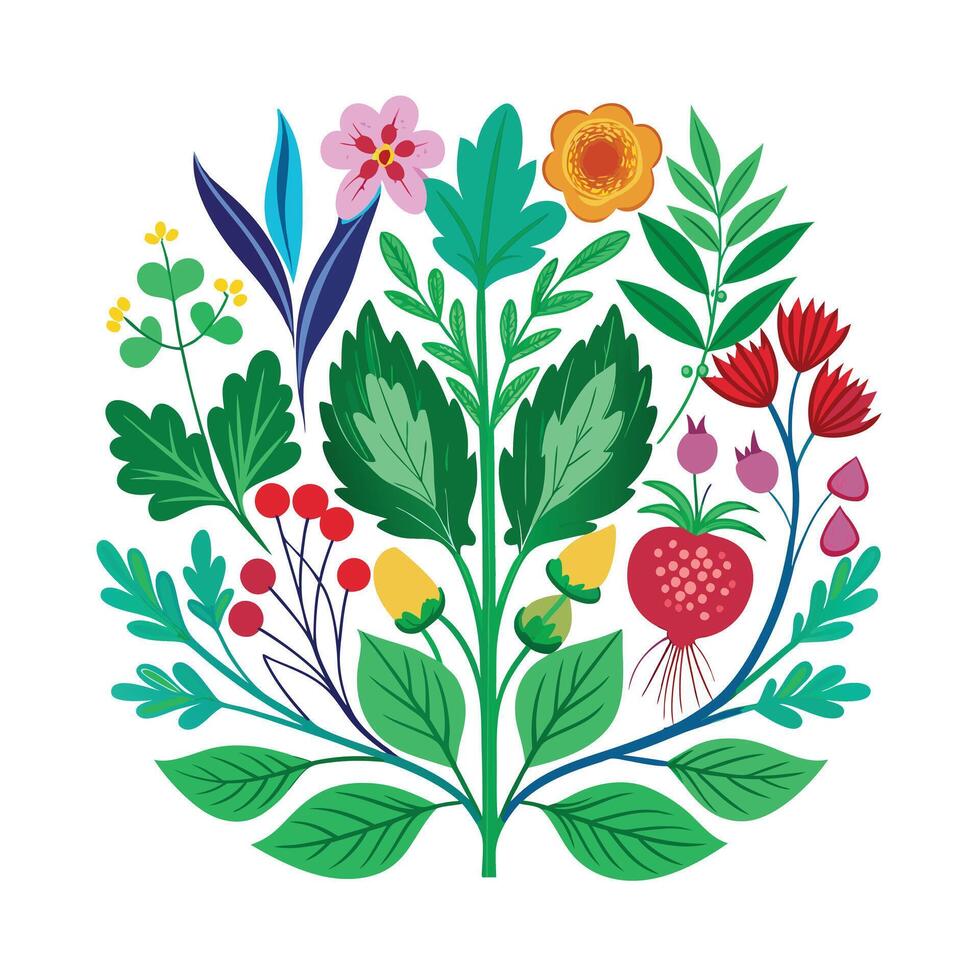 Realistic Beautiful Herbs Illustration vector