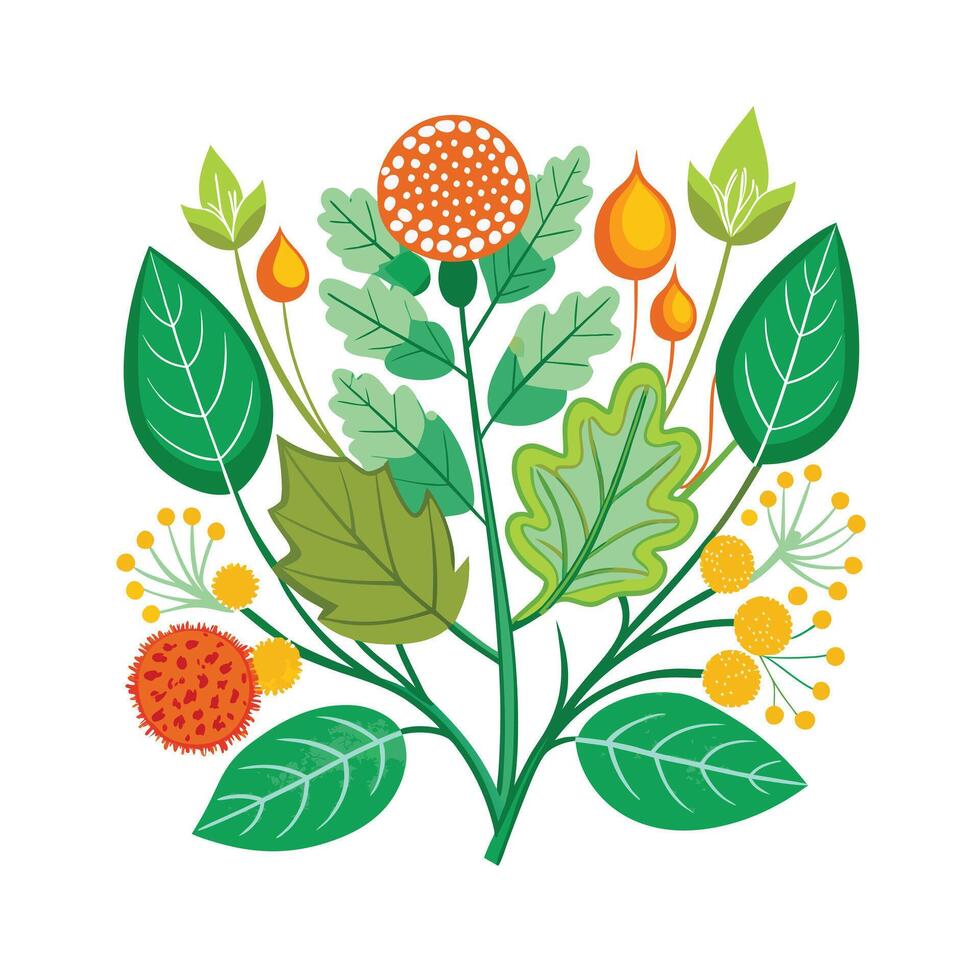 Realistic Beautiful Herbs Illustration vector