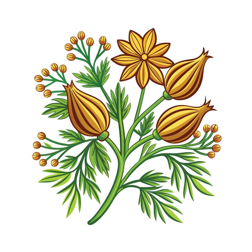 Realistic Beautiful Herbs Illustration vector