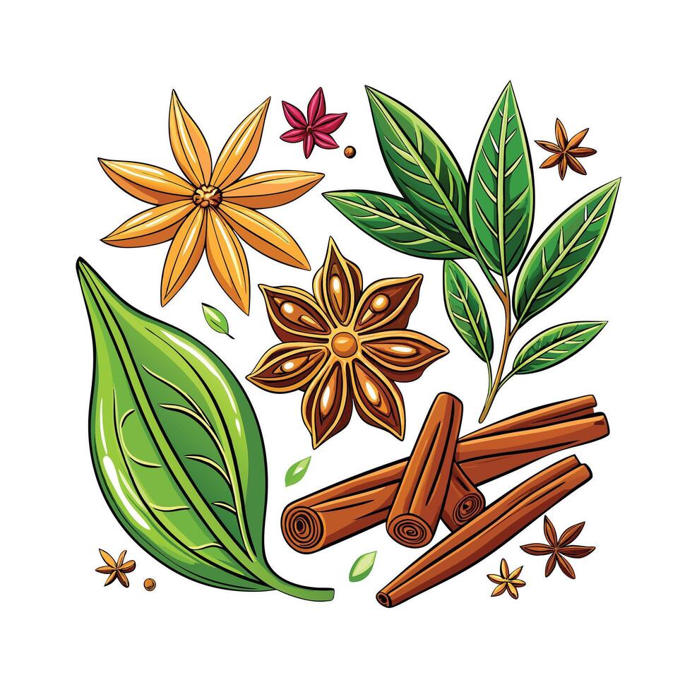 Realistic Beautiful Herbs Illustration vector
