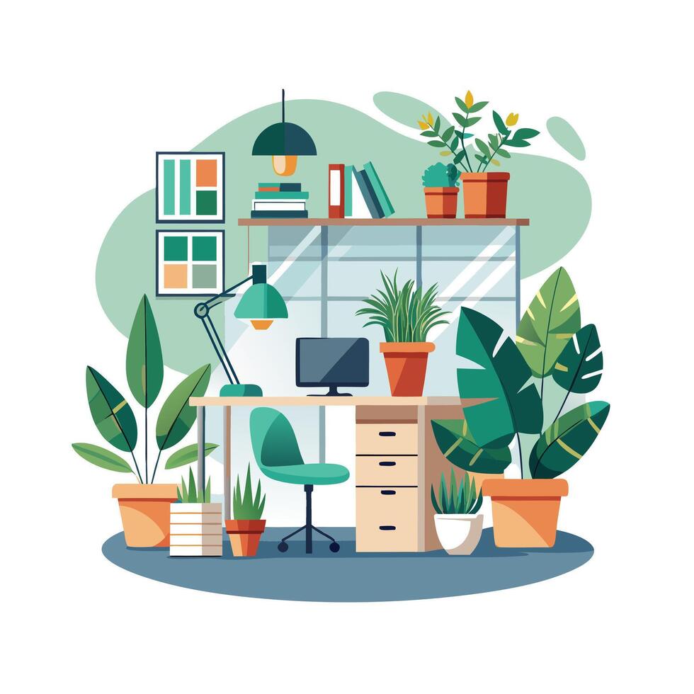 Realistic Office Moments Illustration Concepts vector