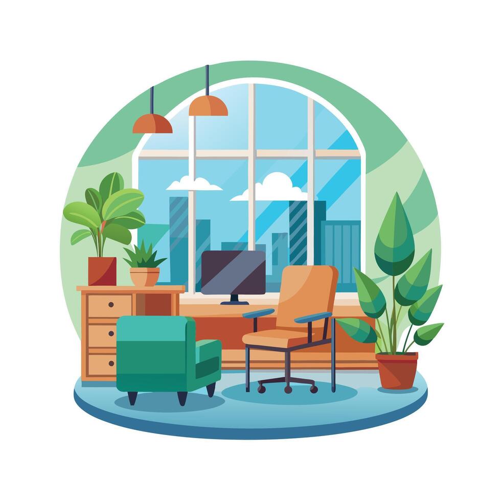 Realistic Office Moments Illustration Concepts vector