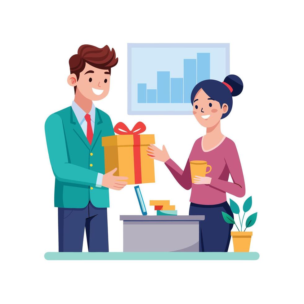 Realistic Office Moments Illustration Concepts vector