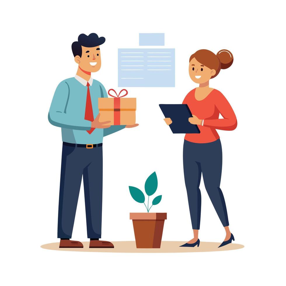 Realistic Office Moments Illustration Concepts vector