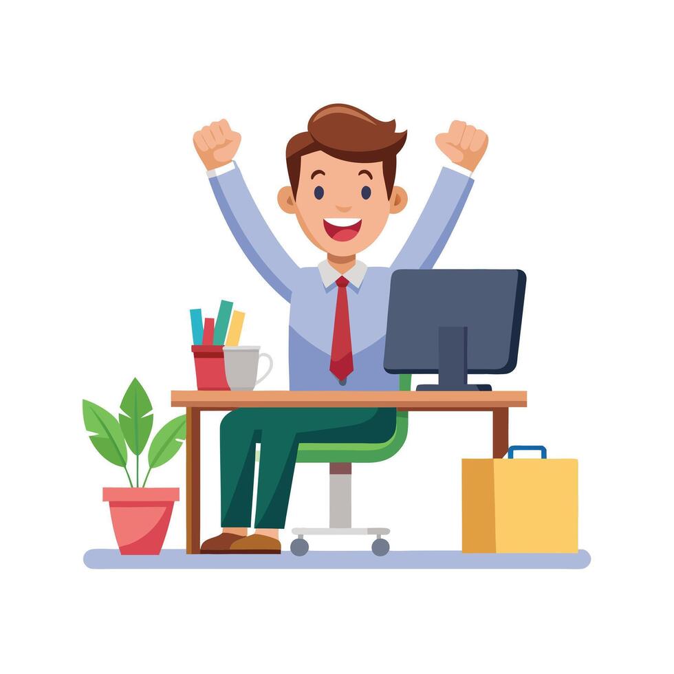 Realistic Office Moments Illustration Concepts vector