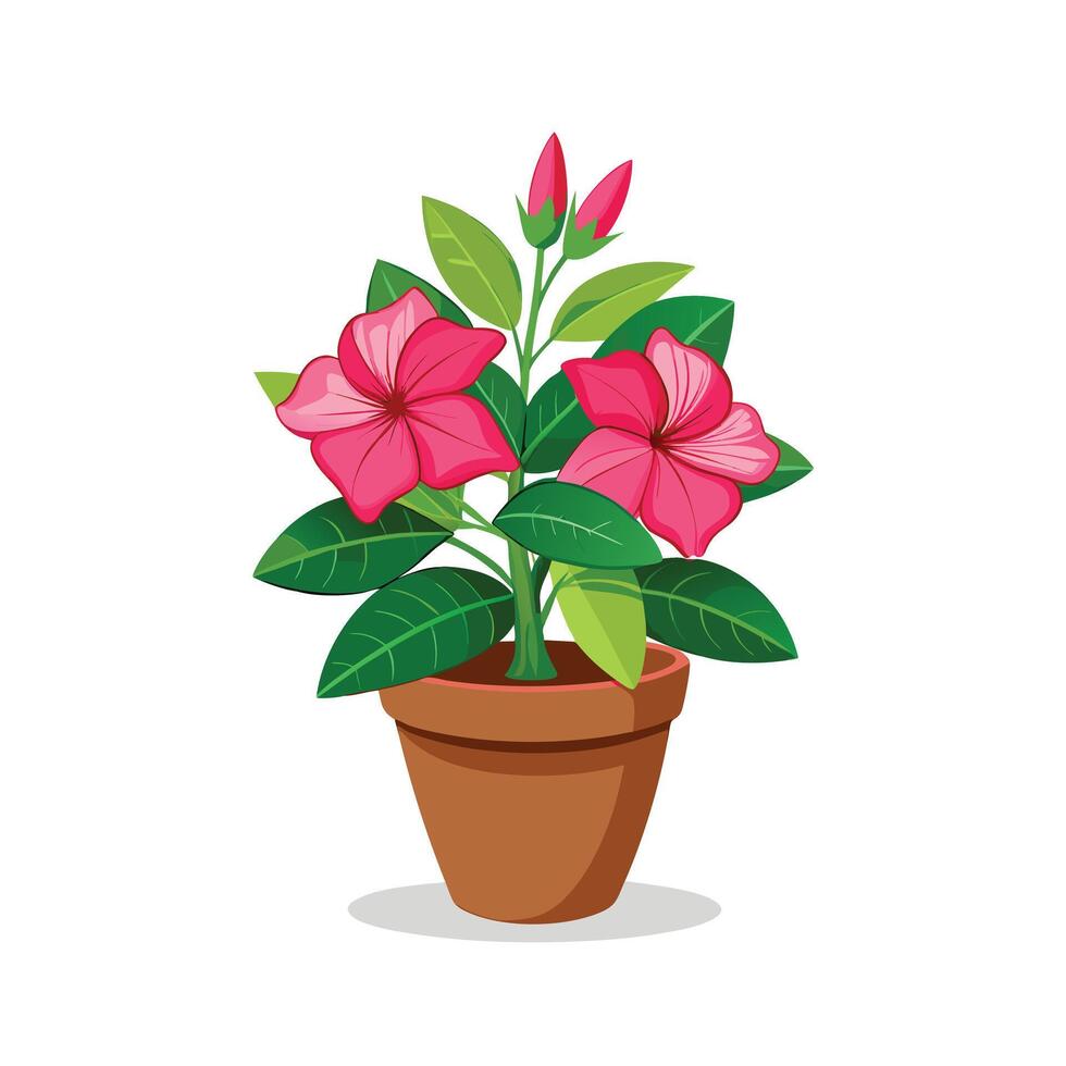 Beautiful Flowerpot Houseplant Illustration vector