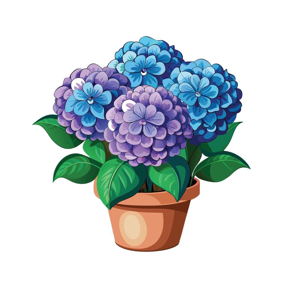 Beautiful Flowerpot Houseplant Illustration vector