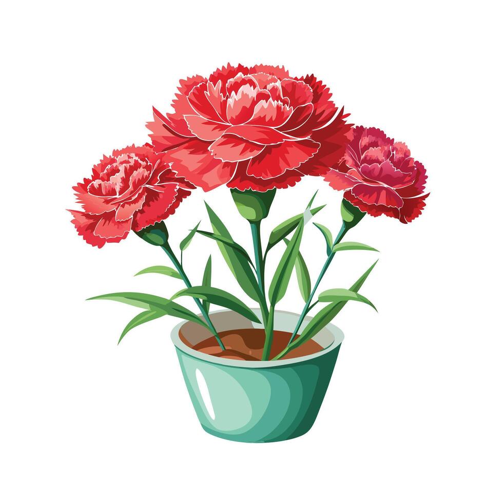 Beautiful Flowerpot Houseplant Illustration vector