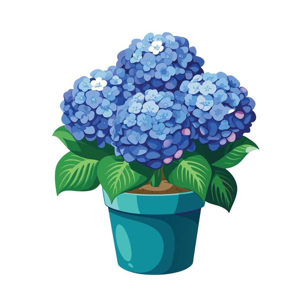 Beautiful Flowerpot Houseplant Illustration vector