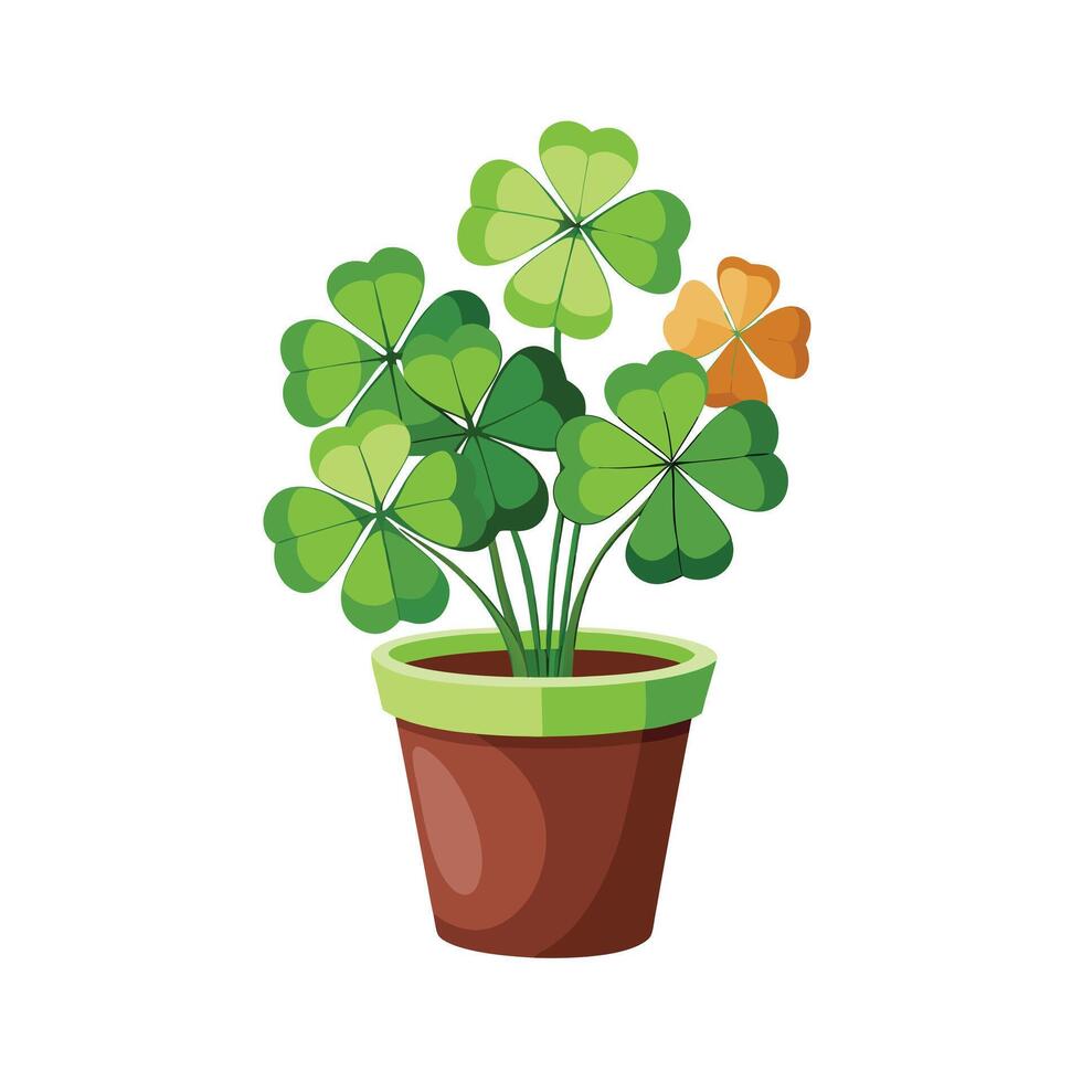 Beautiful Flowerpot Houseplant Illustration vector