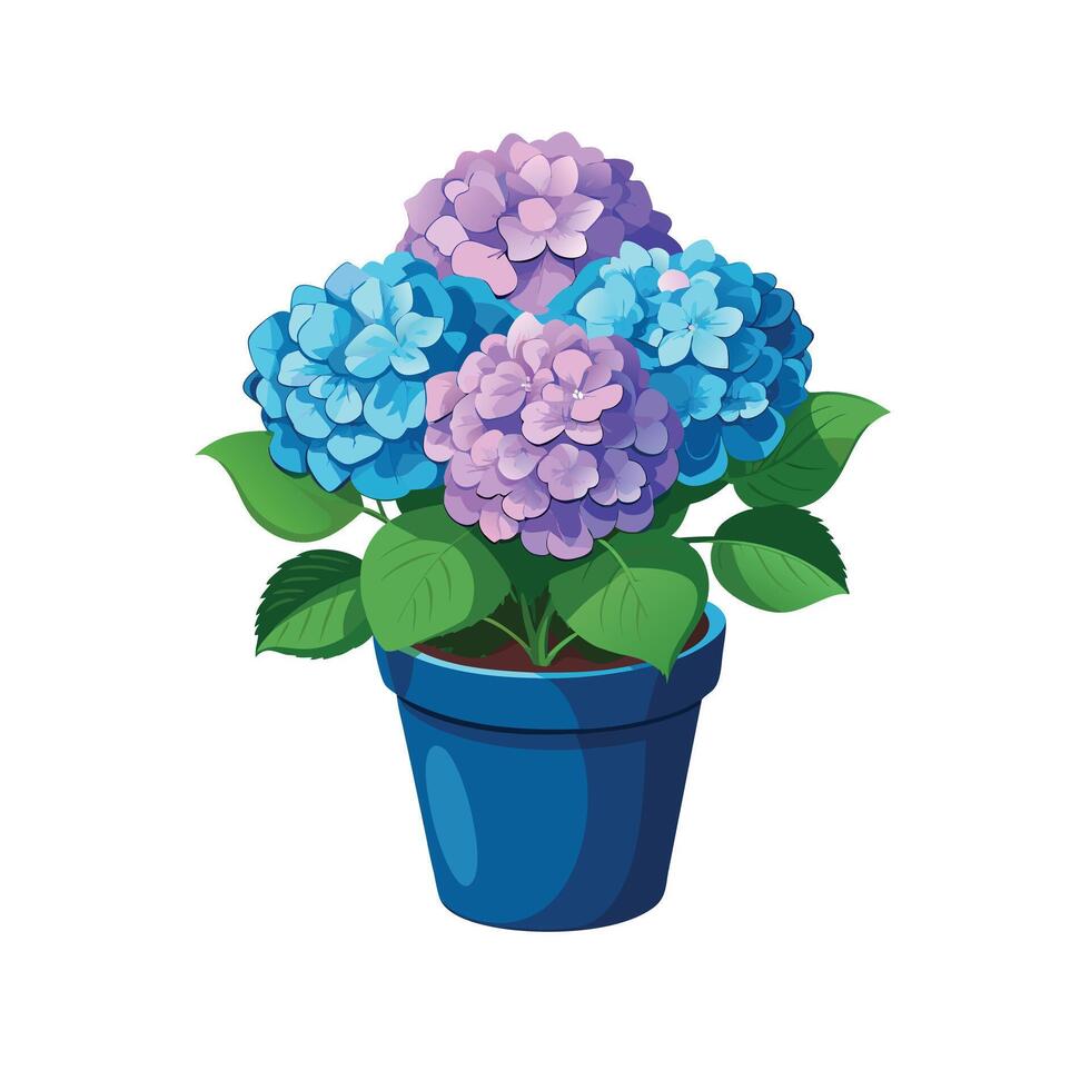 Beautiful Flowerpot Houseplant Illustration vector