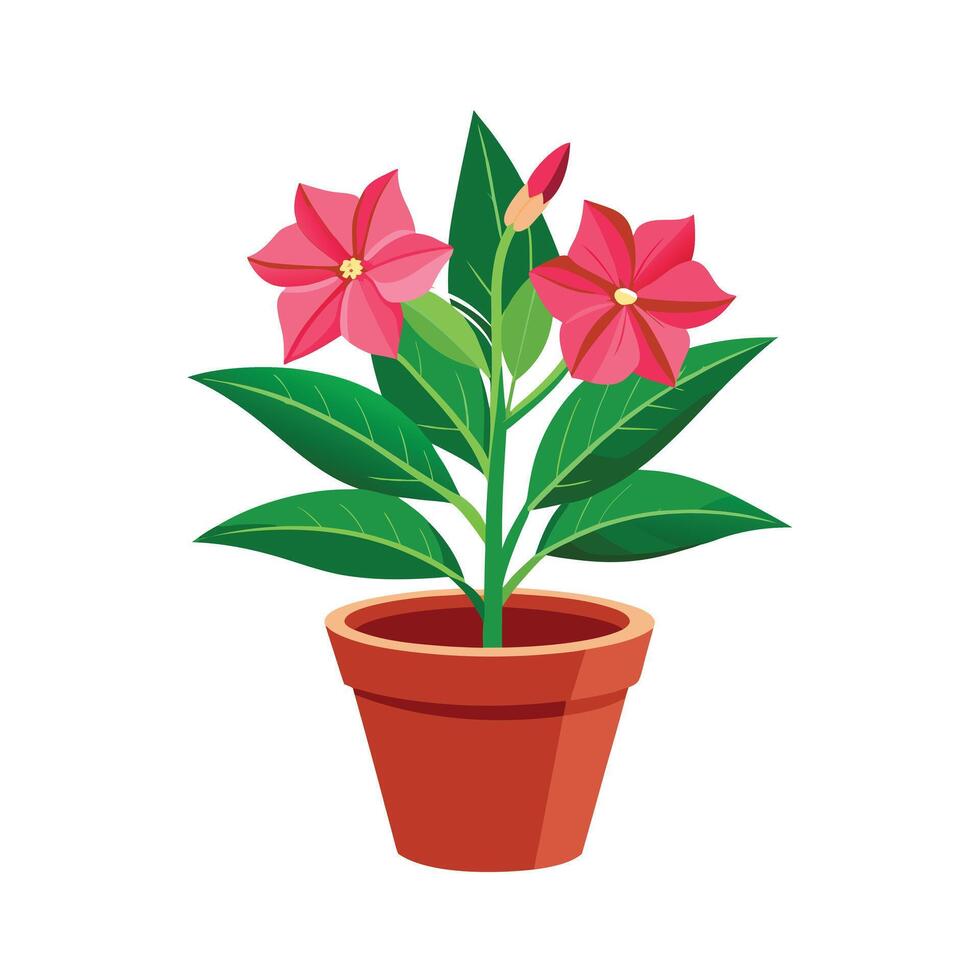 Beautiful Flowerpot Houseplant Illustration vector