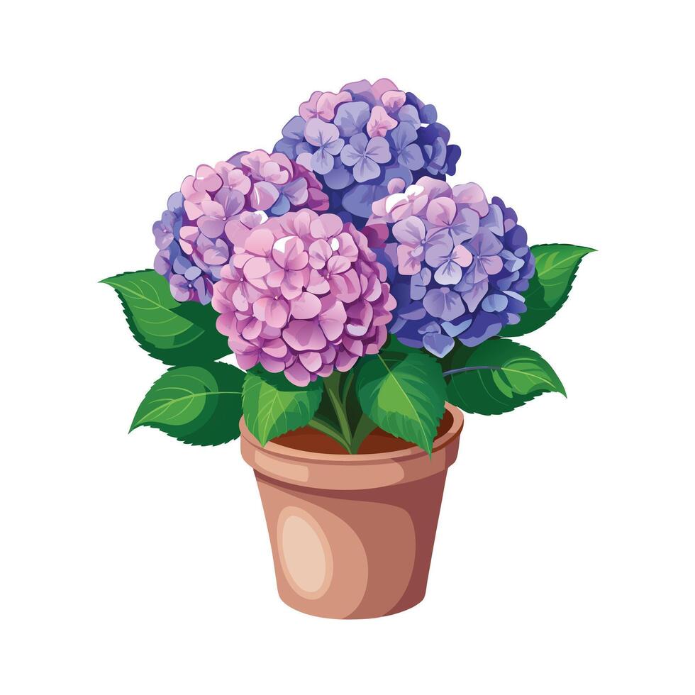 Beautiful Flowerpot Houseplant Illustration vector