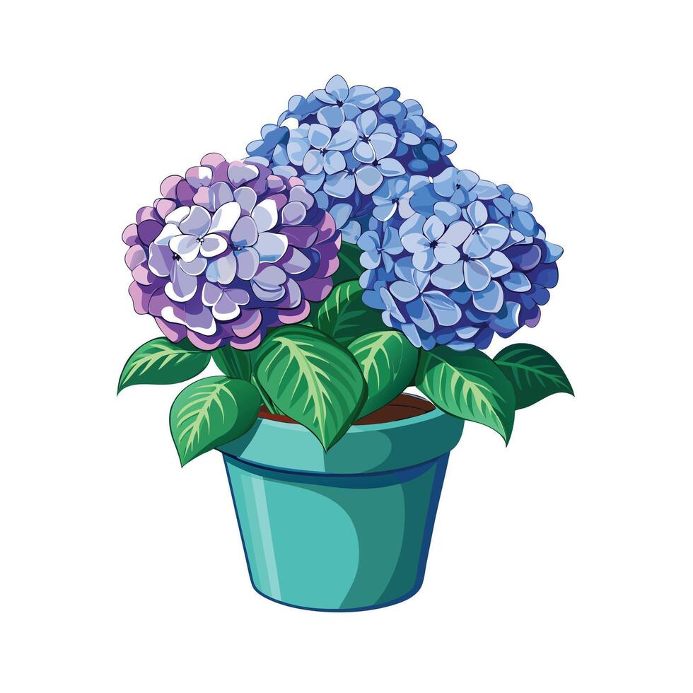 Beautiful Flowerpot Houseplant Illustration vector