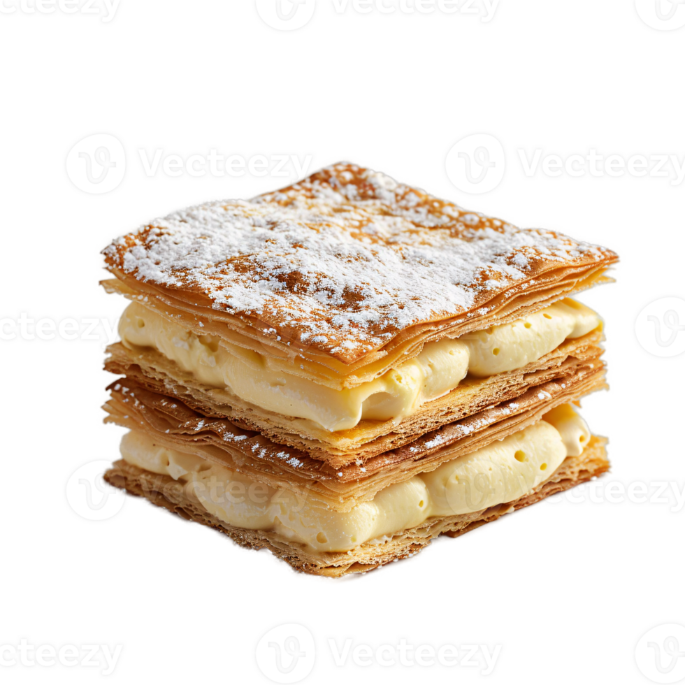 Mille Feuille dessert isolated on transparent background png