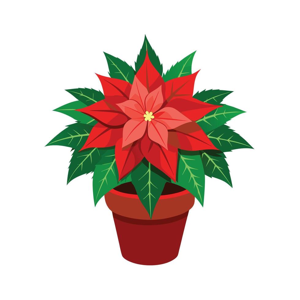 Beautiful Flowerpot Houseplant Illustration vector