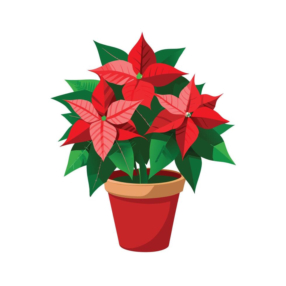 Beautiful Flowerpot Houseplant Illustration vector