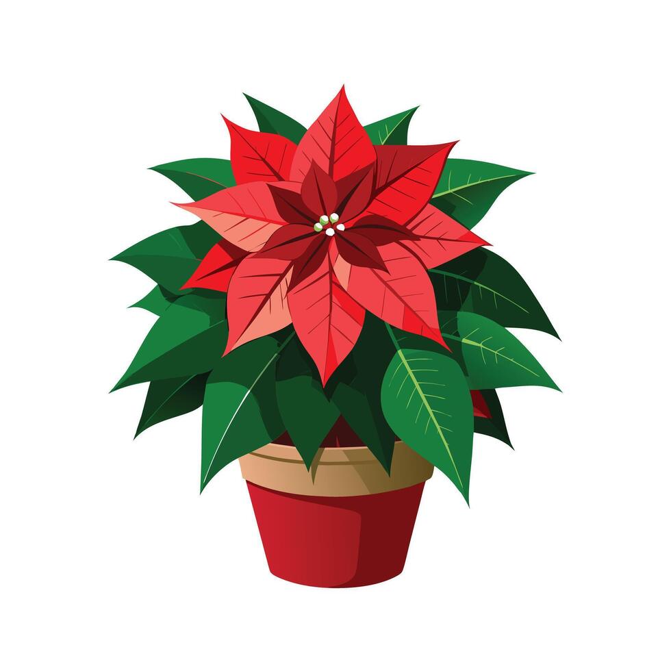Beautiful Flowerpot Houseplant Illustration vector