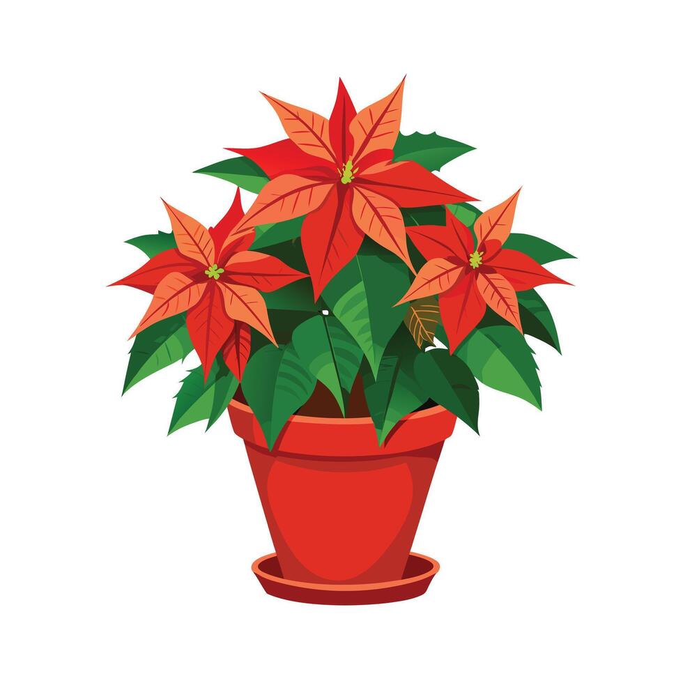 Beautiful Flowerpot Houseplant Illustration vector