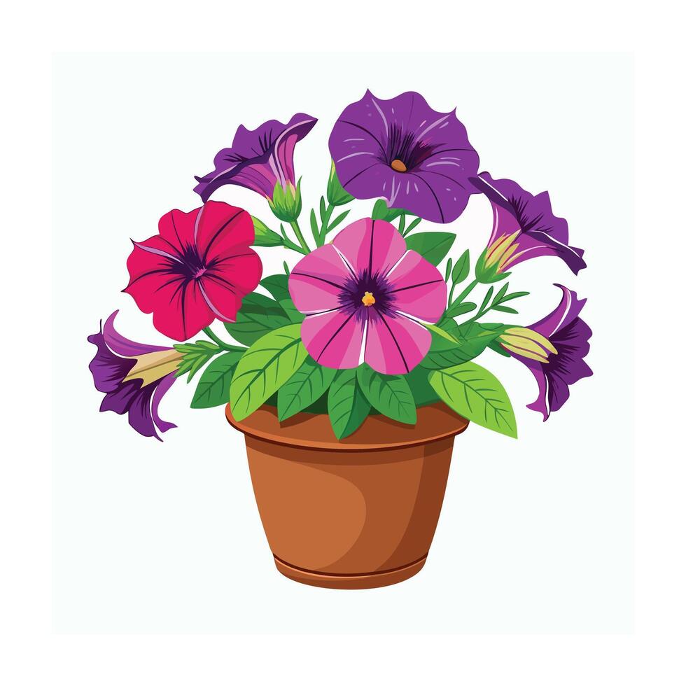 Beautiful Flowerpot Houseplant Illustration vector
