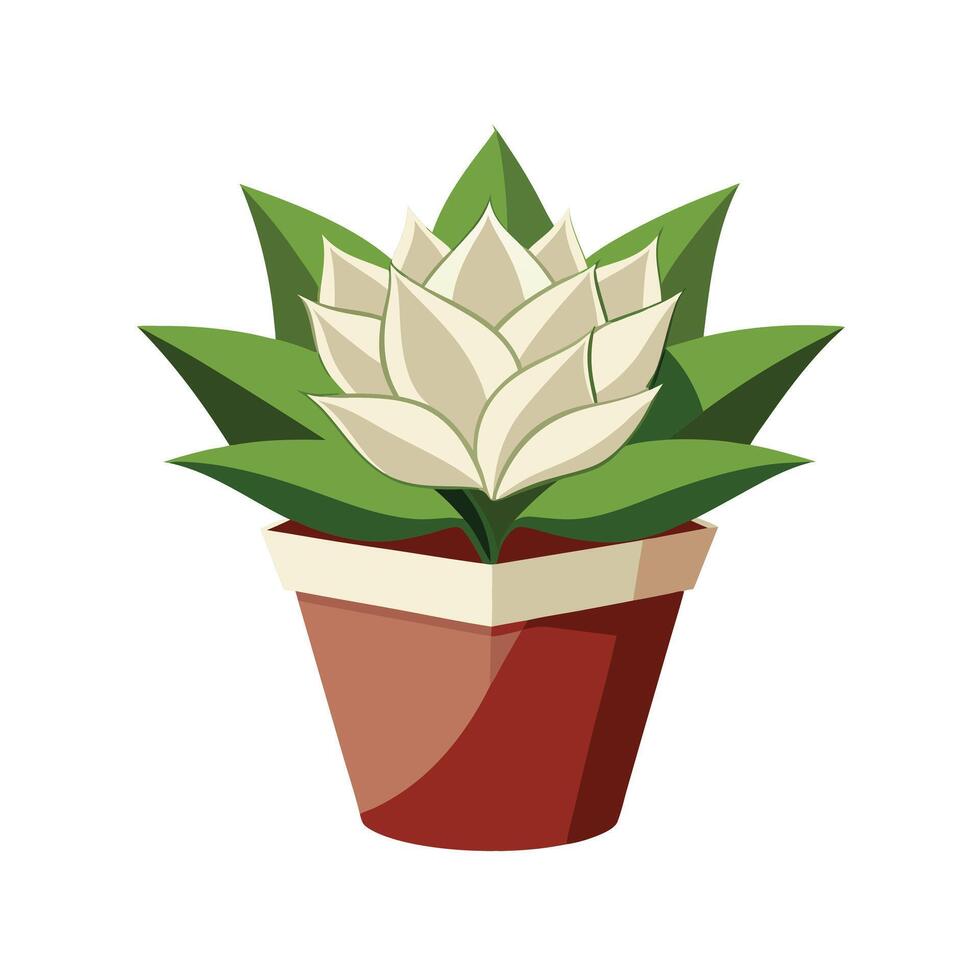 Beautiful Flowerpot Houseplant Illustration vector