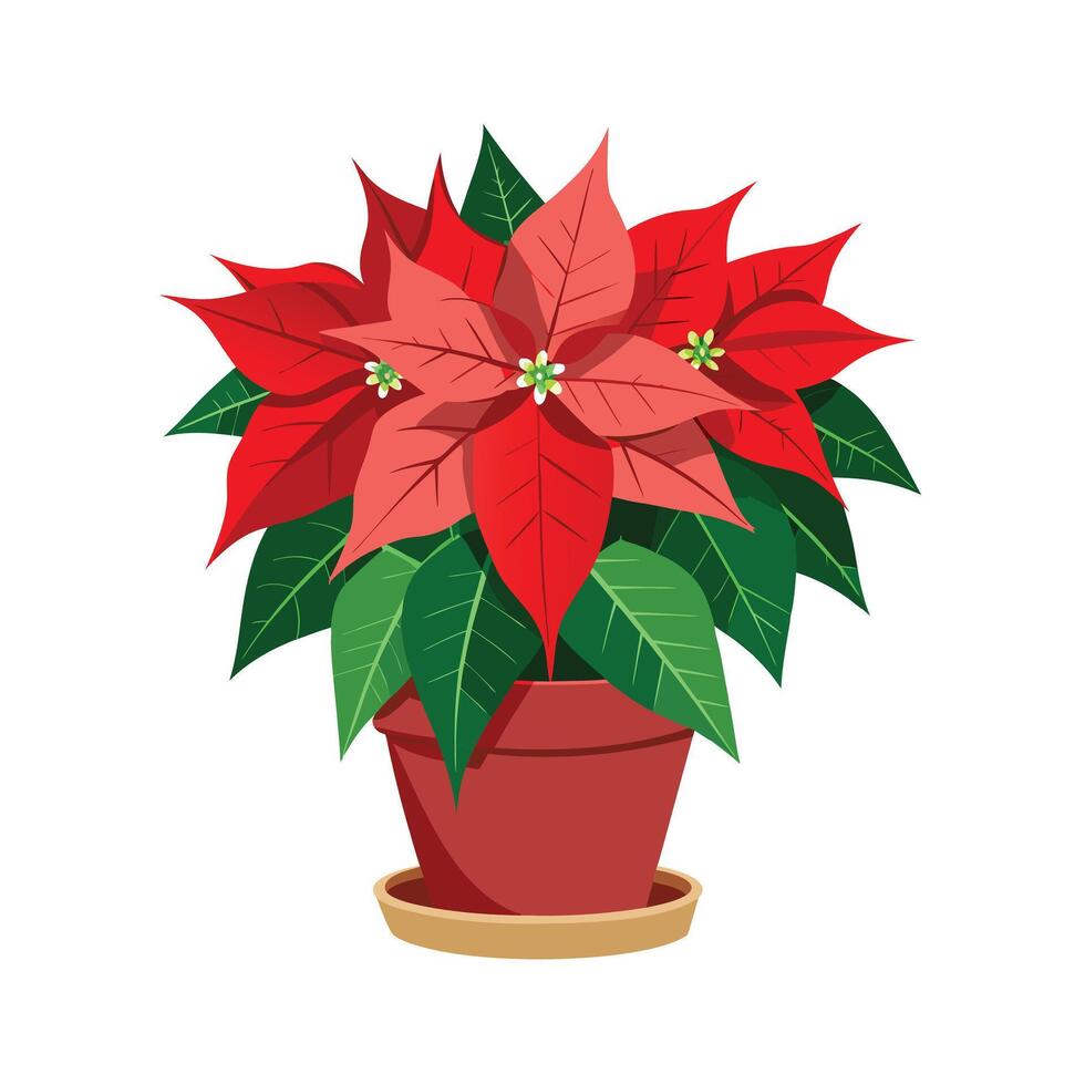 Beautiful Flowerpot Houseplant Illustration vector