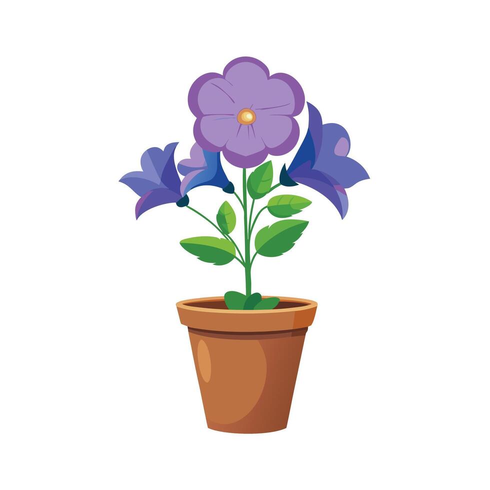 Beautiful Flowerpot Houseplant Illustration vector