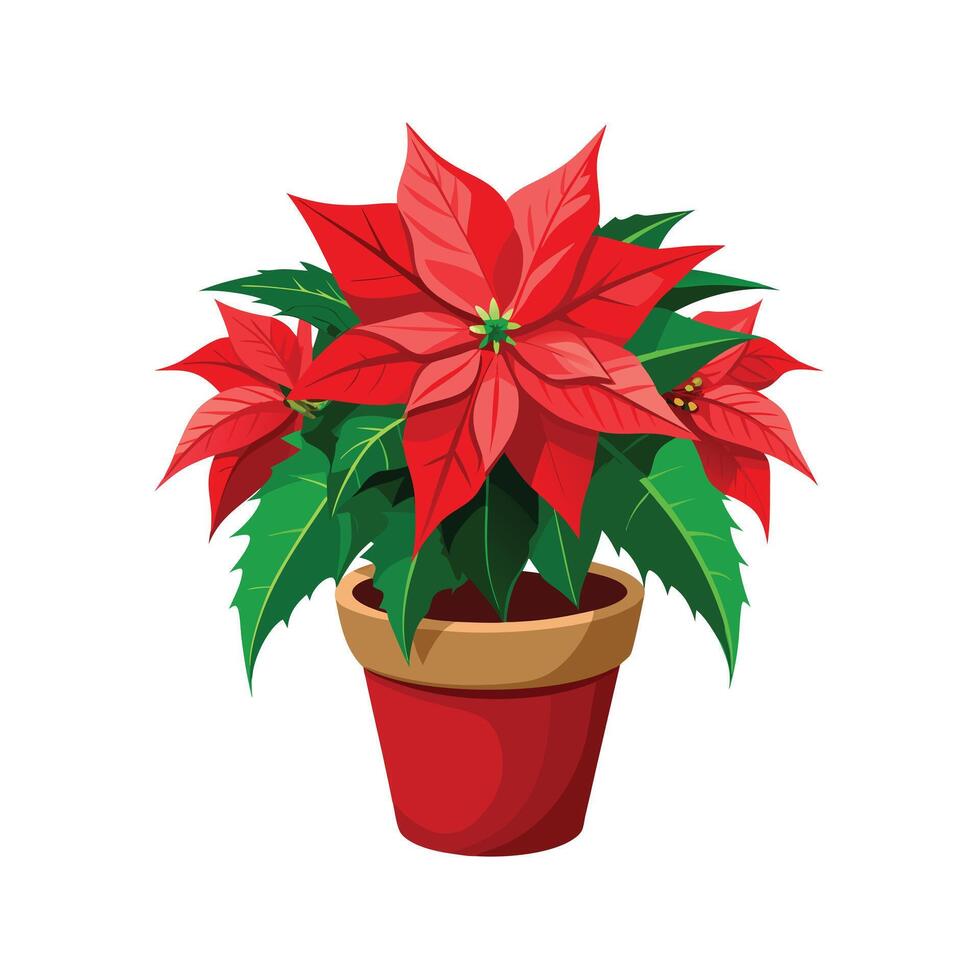 Beautiful Flowerpot Houseplant Illustration vector