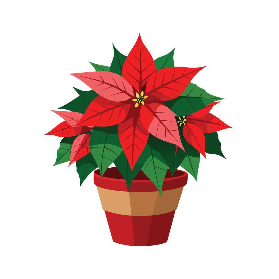 Beautiful Flowerpot Houseplant Illustration vector