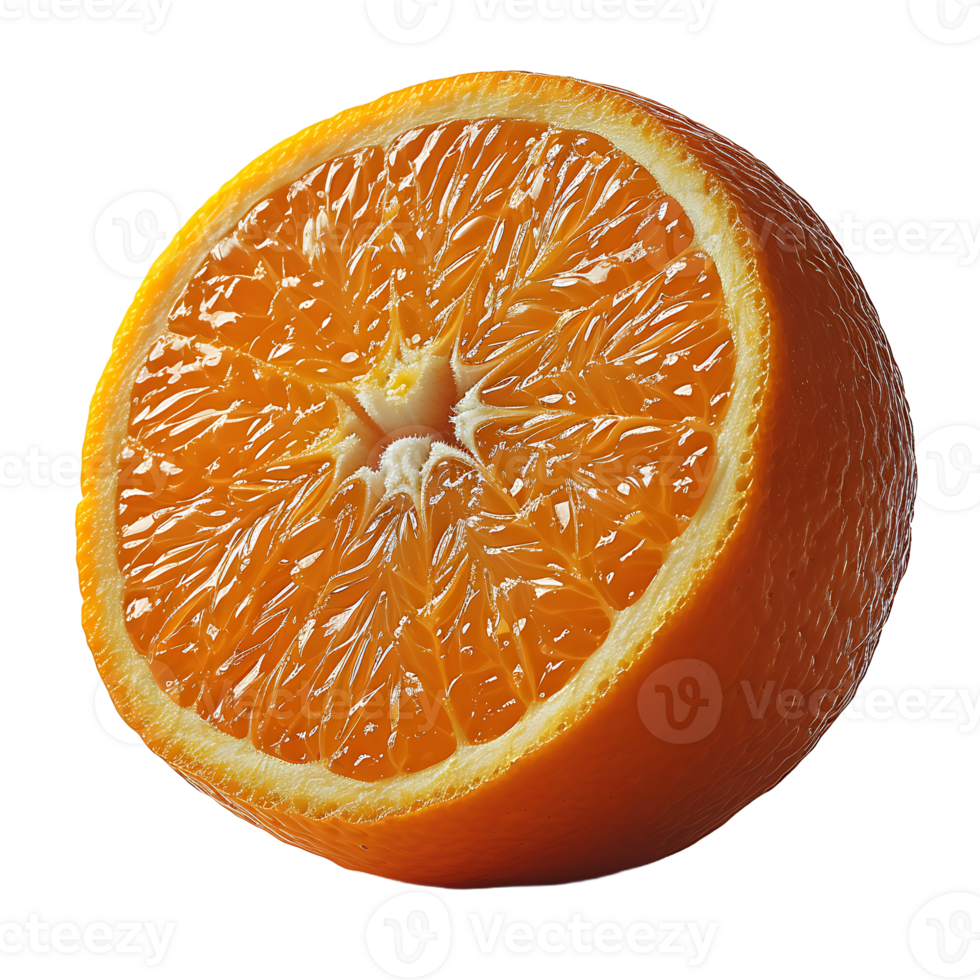 orange fruit with water drop transparent background png