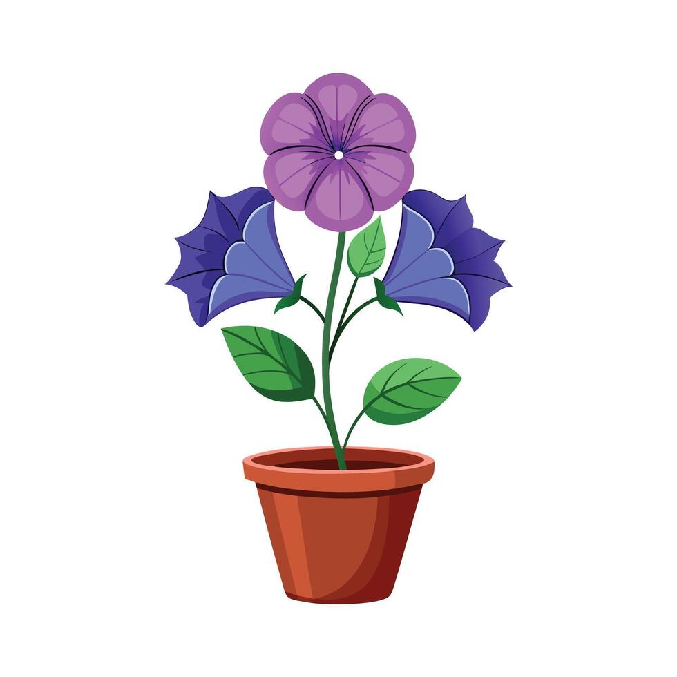 Beautiful Flowerpot Houseplant Illustration vector