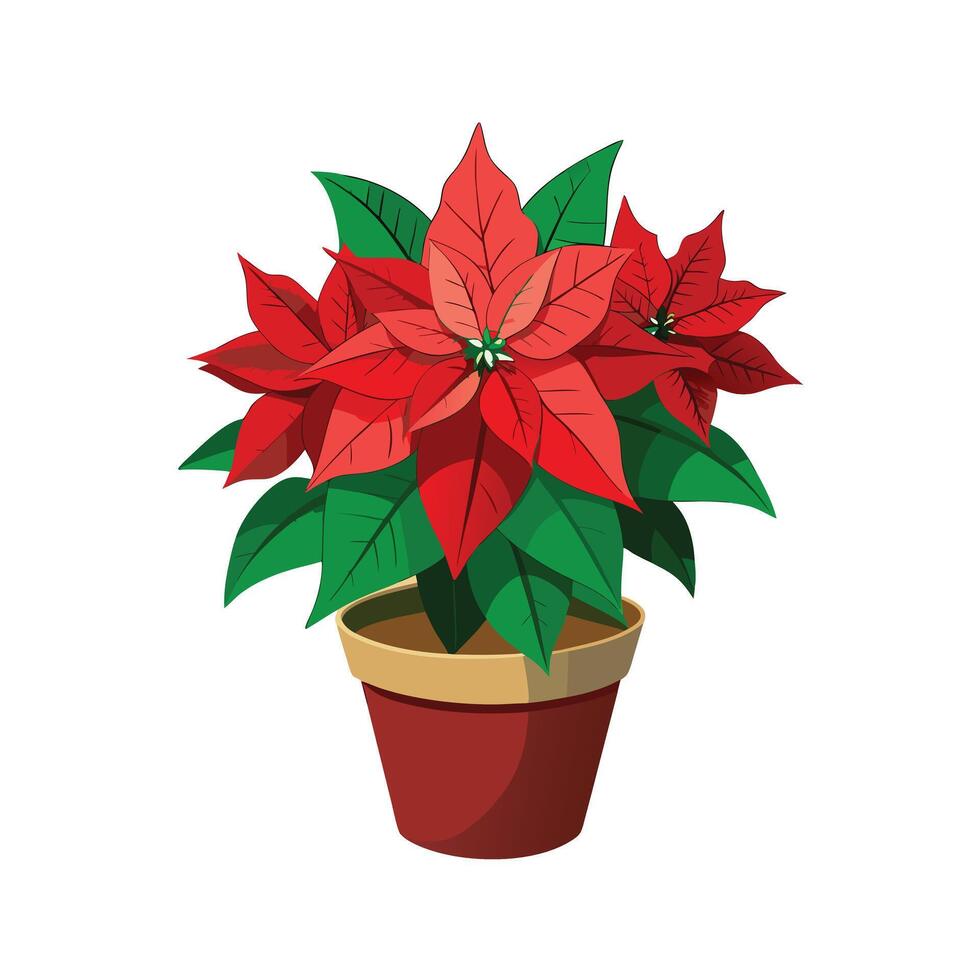 Beautiful Flowerpot Houseplant Illustration vector