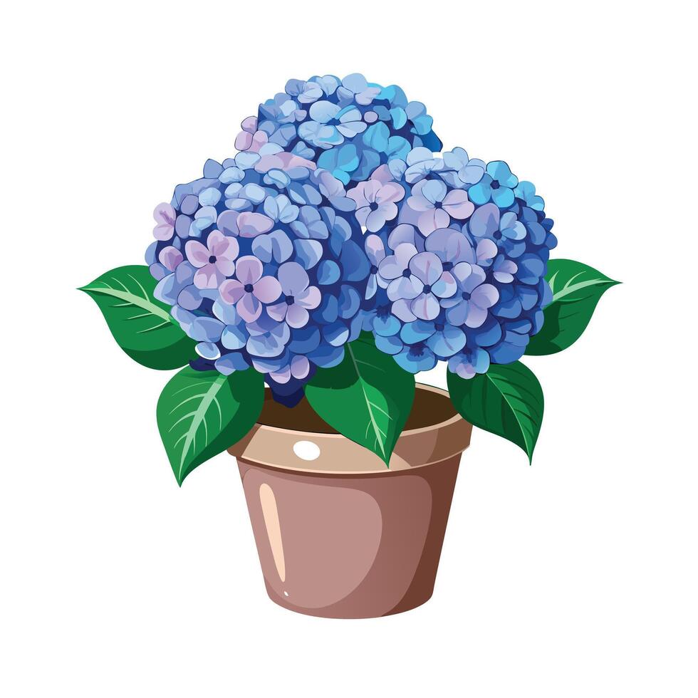 Beautiful Flowerpot Houseplant Illustration vector