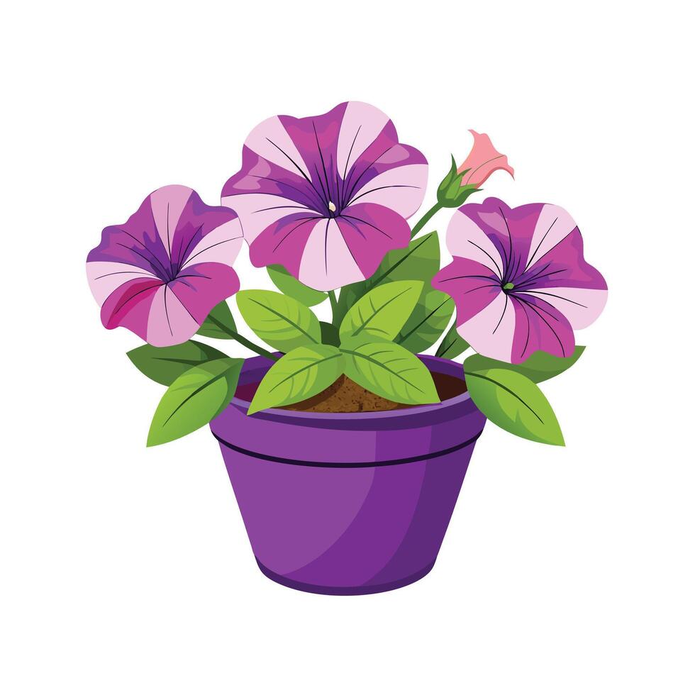 Beautiful Flowerpot Houseplant Illustration vector
