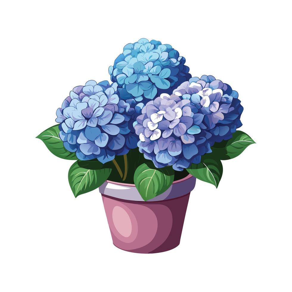 Beautiful Flowerpot Houseplant Illustration vector