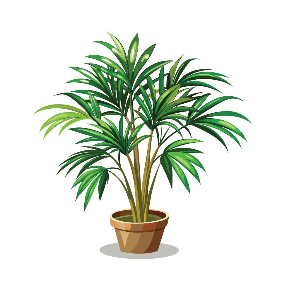 Beautiful Flowerpot Houseplant Illustration vector