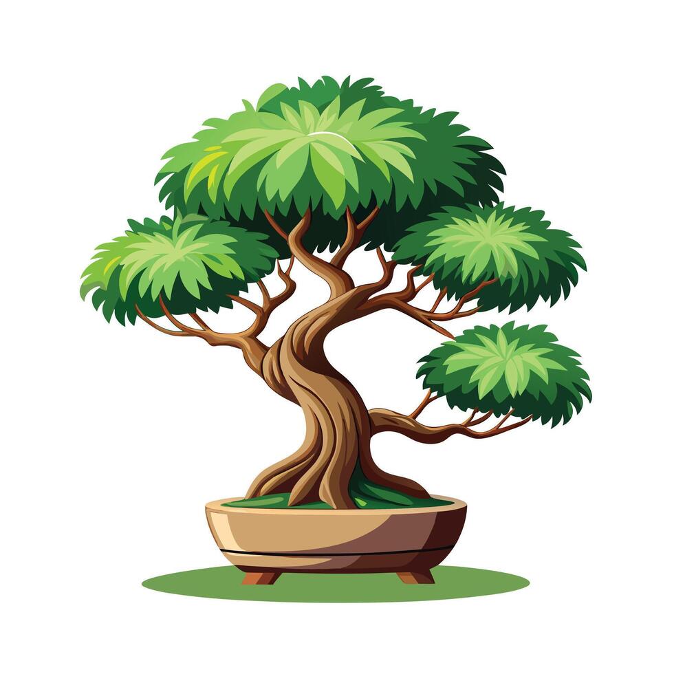 Beautiful Flowerpot Houseplant Illustration vector