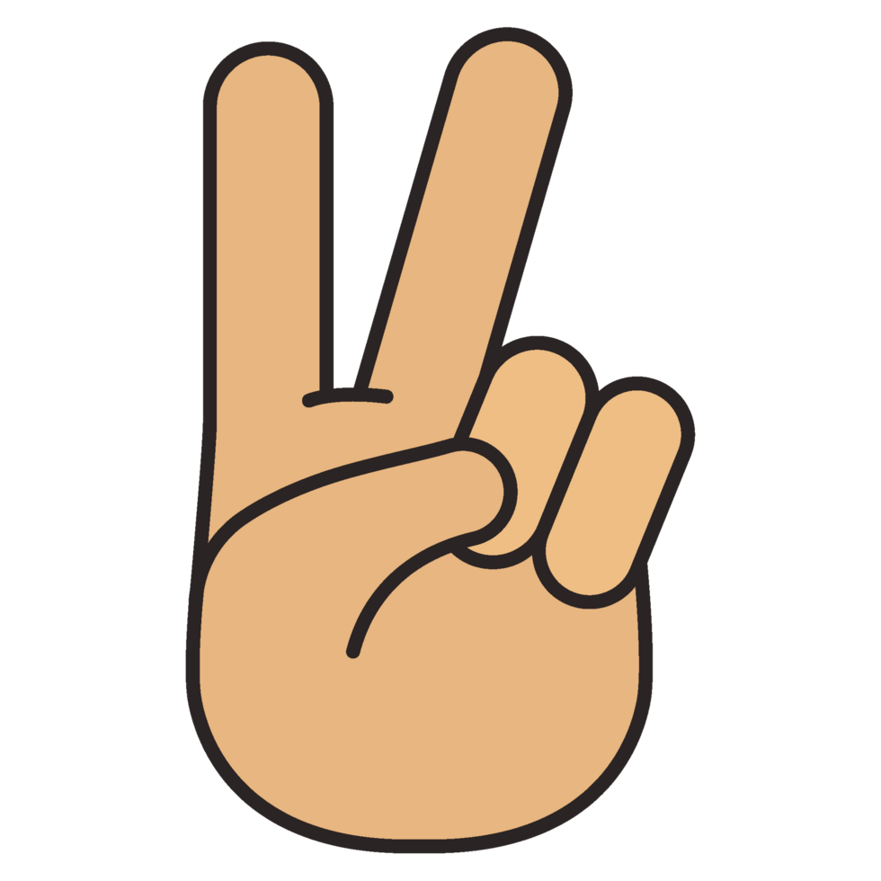 hand peace gesture png