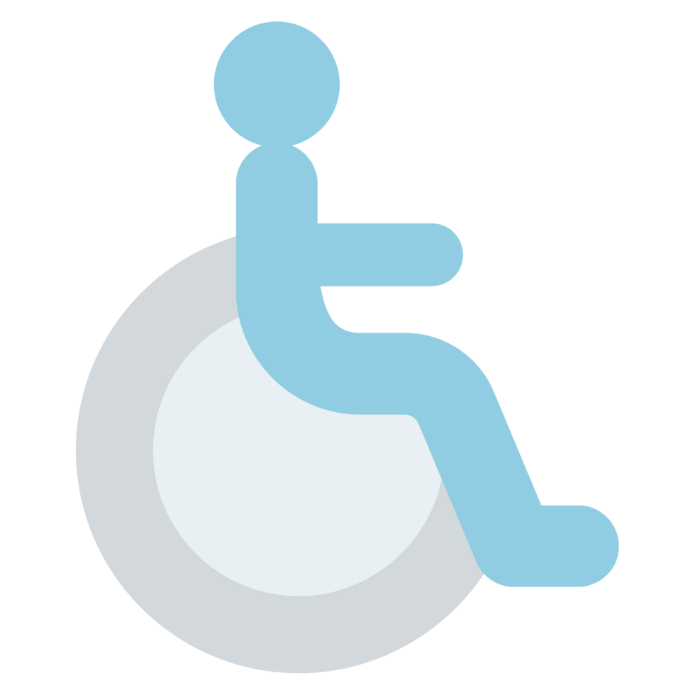 disabled person sign. wheelchair user illustration png