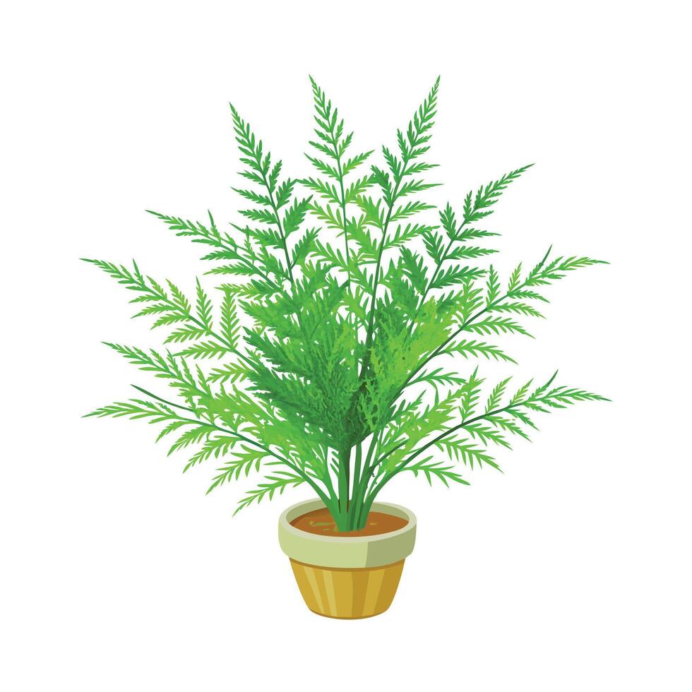 Beautiful Flowerpot Houseplant Illustration vector