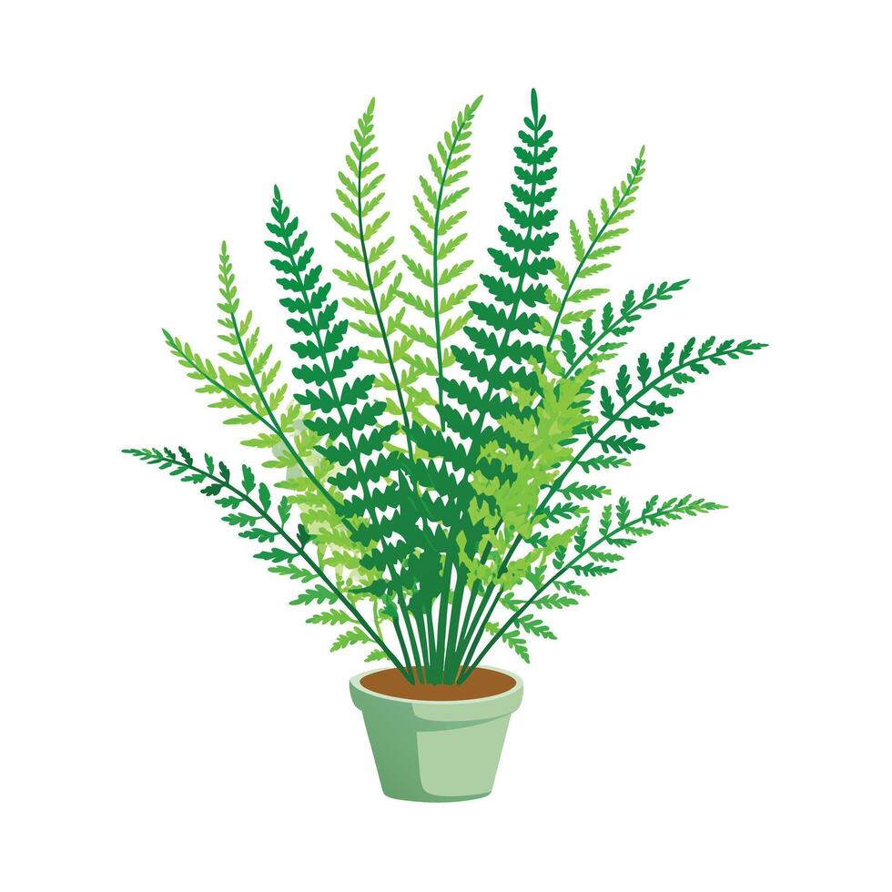 Beautiful Flowerpot Houseplant Illustration vector