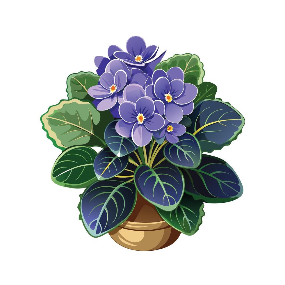 Beautiful Flowerpot Houseplant Illustration vector